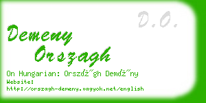 demeny orszagh business card